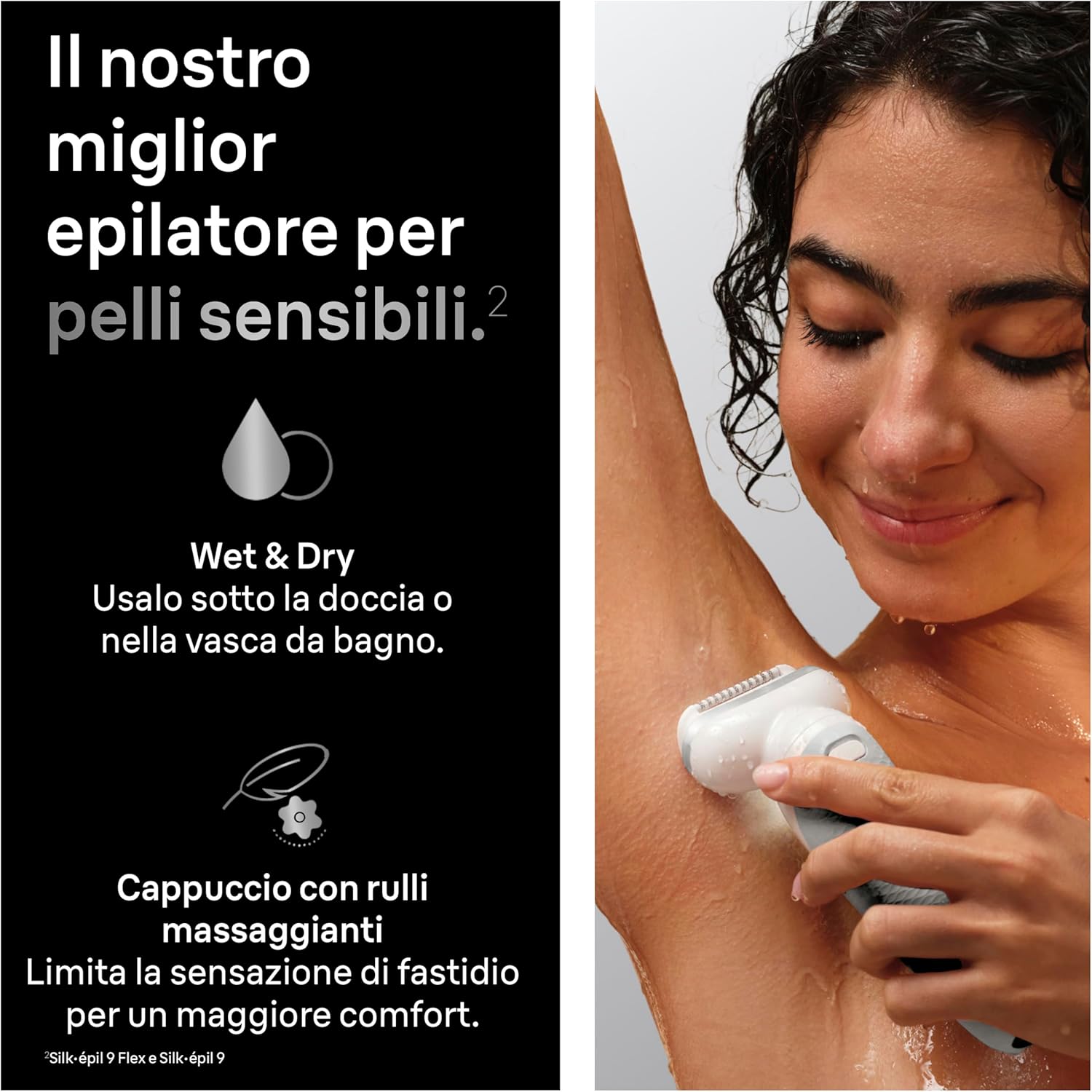 Thumbnail 4 de Braun Silk·épil 9 epilatore elettrico donna Wet & Dry con testina ampia e testina radente