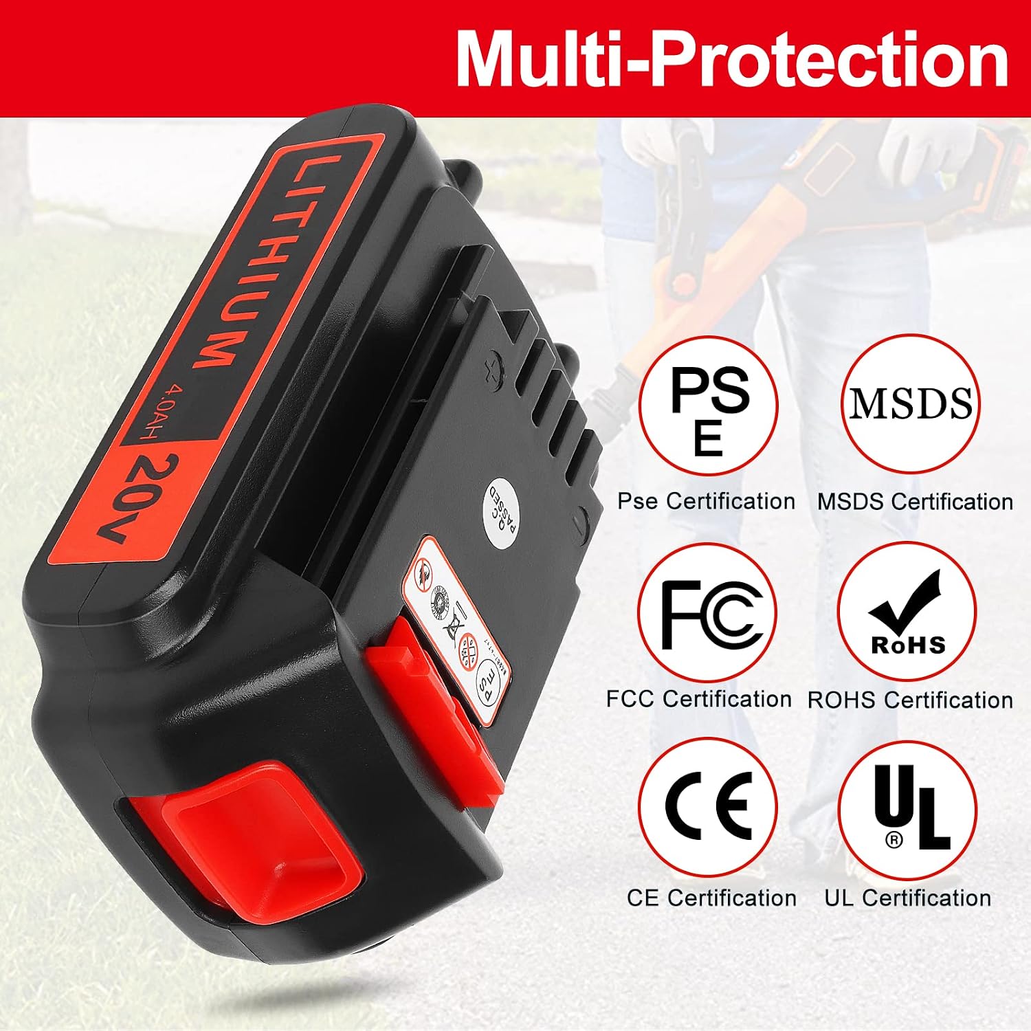 Detalle de Akkopower Replacement Battery 4.0Ah
