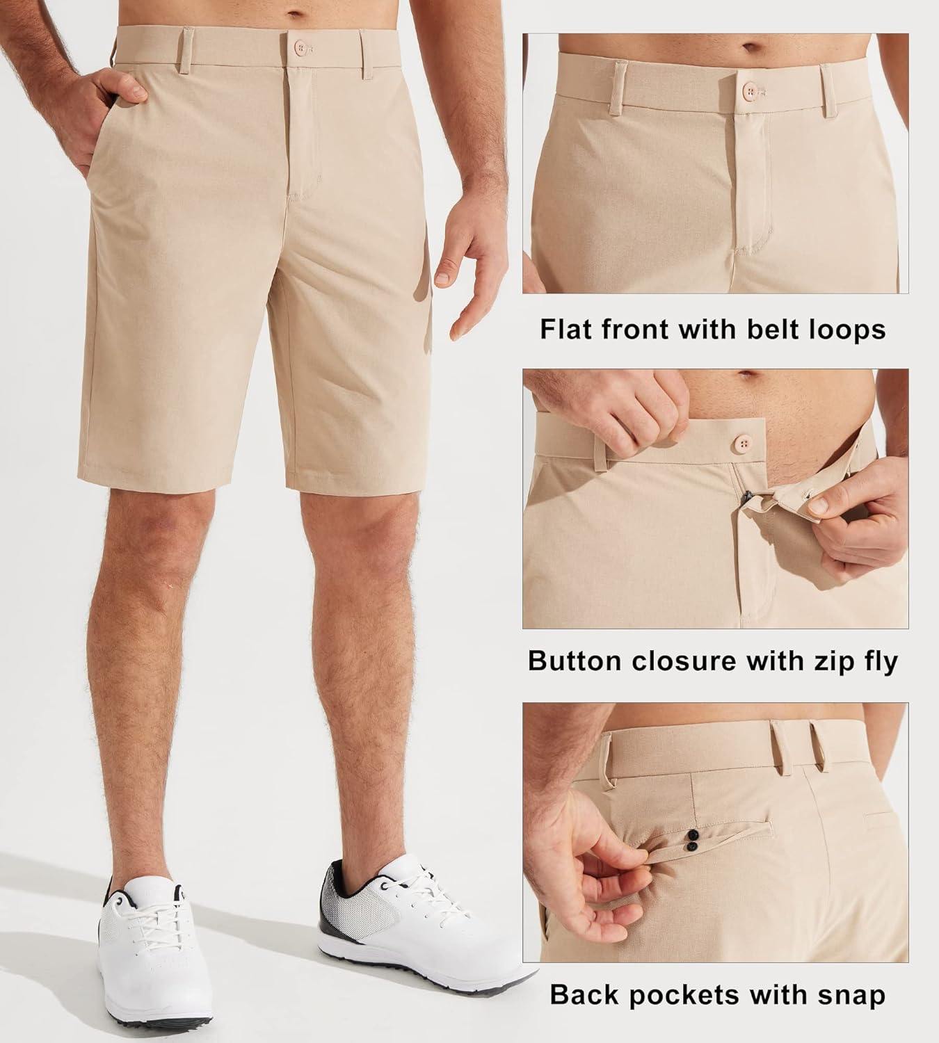 Thumbnail 3 de Libin Men’s Golf Shorts (7"/9") Flat-Front Hybrid Quick-Dry, Water-Resistant