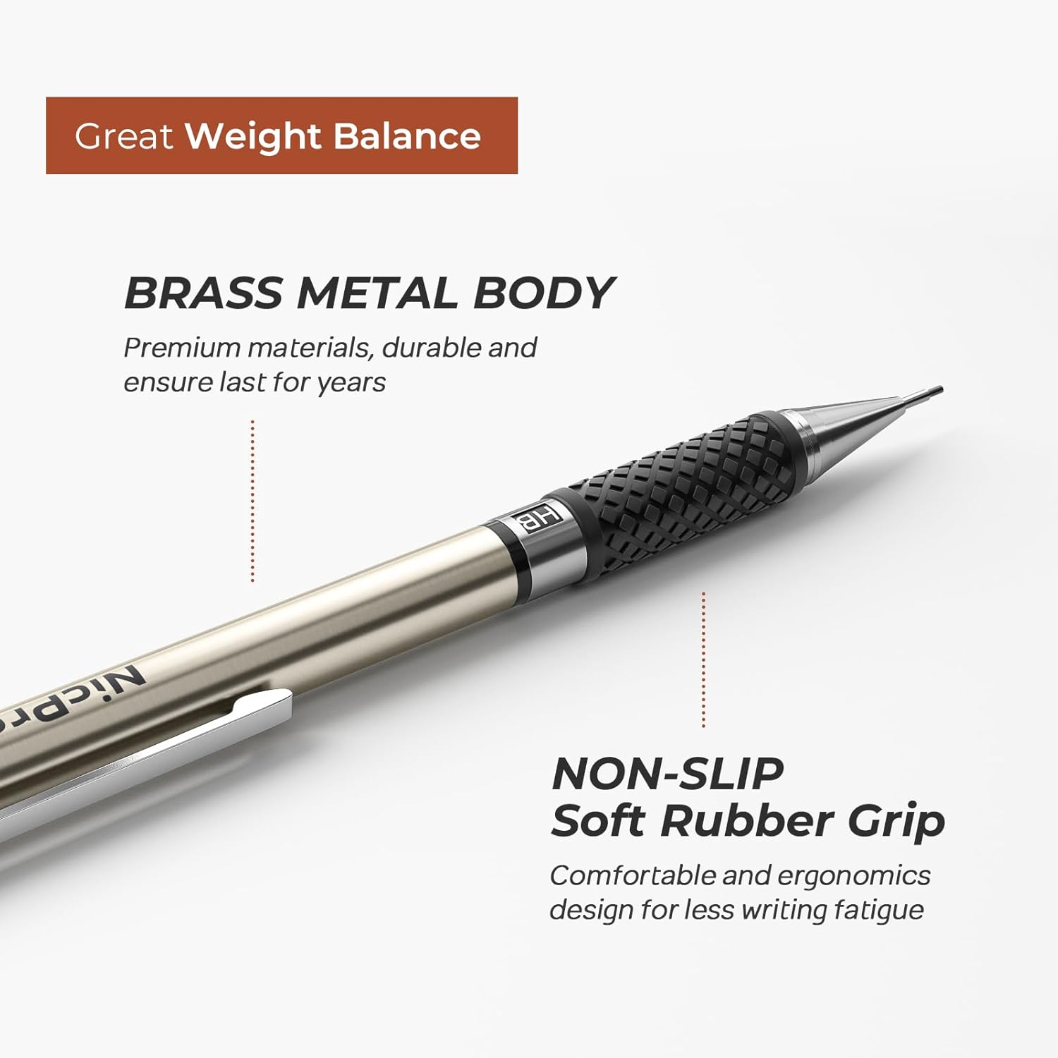 Thumbnail 2 de Nicpro 0.9 mm Art Mechanical Pencil Set (3 Pack) with Storage Case & HB Lead Refills