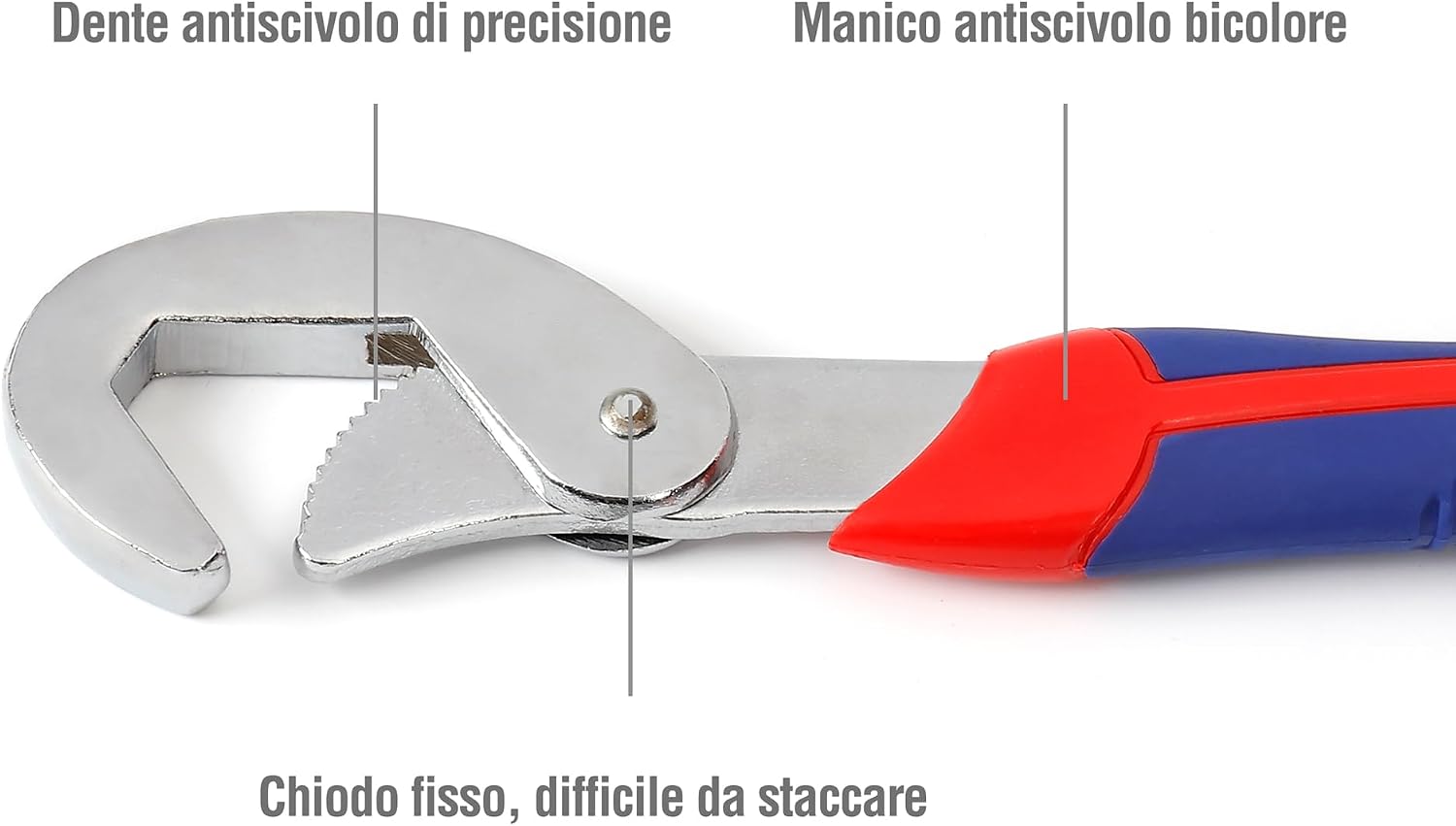 Detalle 2 de WORKPRO Chiavi Regolabili a Rullino 2 Pezzi – Set Ergonomico in Cromovanadio con Impugnatura Antiscivolo