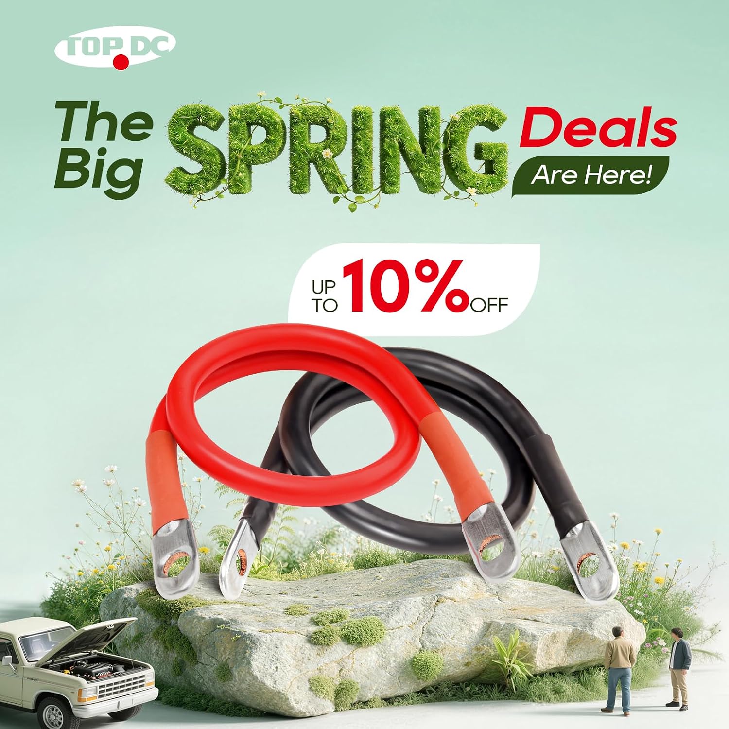 Detalle 2 de TOPDC 2 AWG Battery Cable 24-Inch
