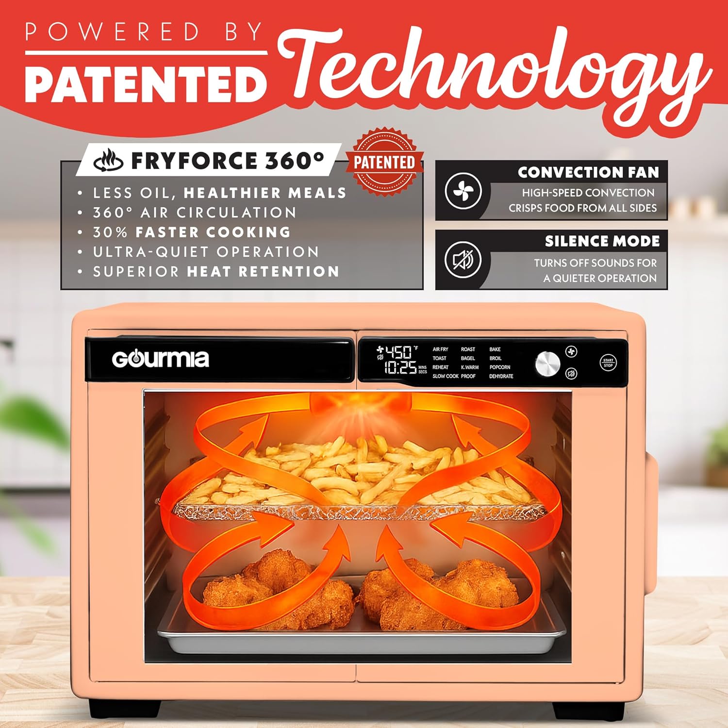 Thumbnail 2 de Gourmia French Door Air Fryer Oven 37 Qt