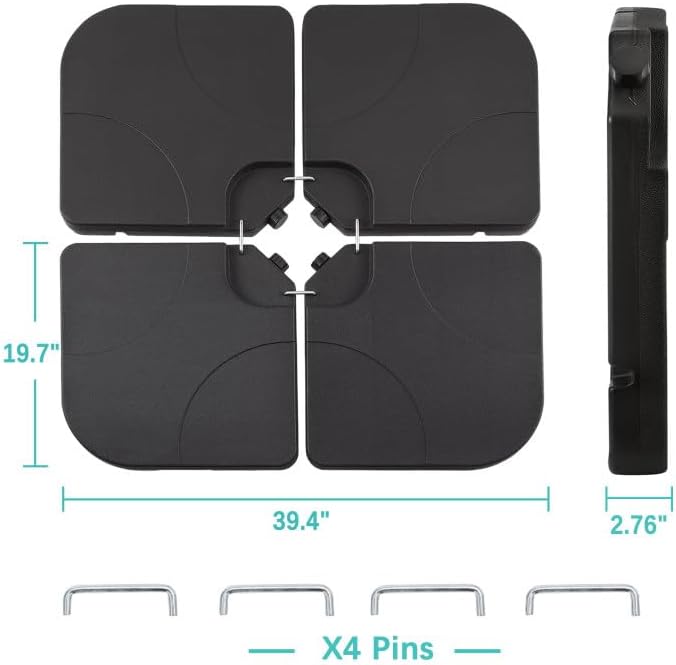 Thumbnail 2 de VECELO Patio Umbrella Base, HDPE