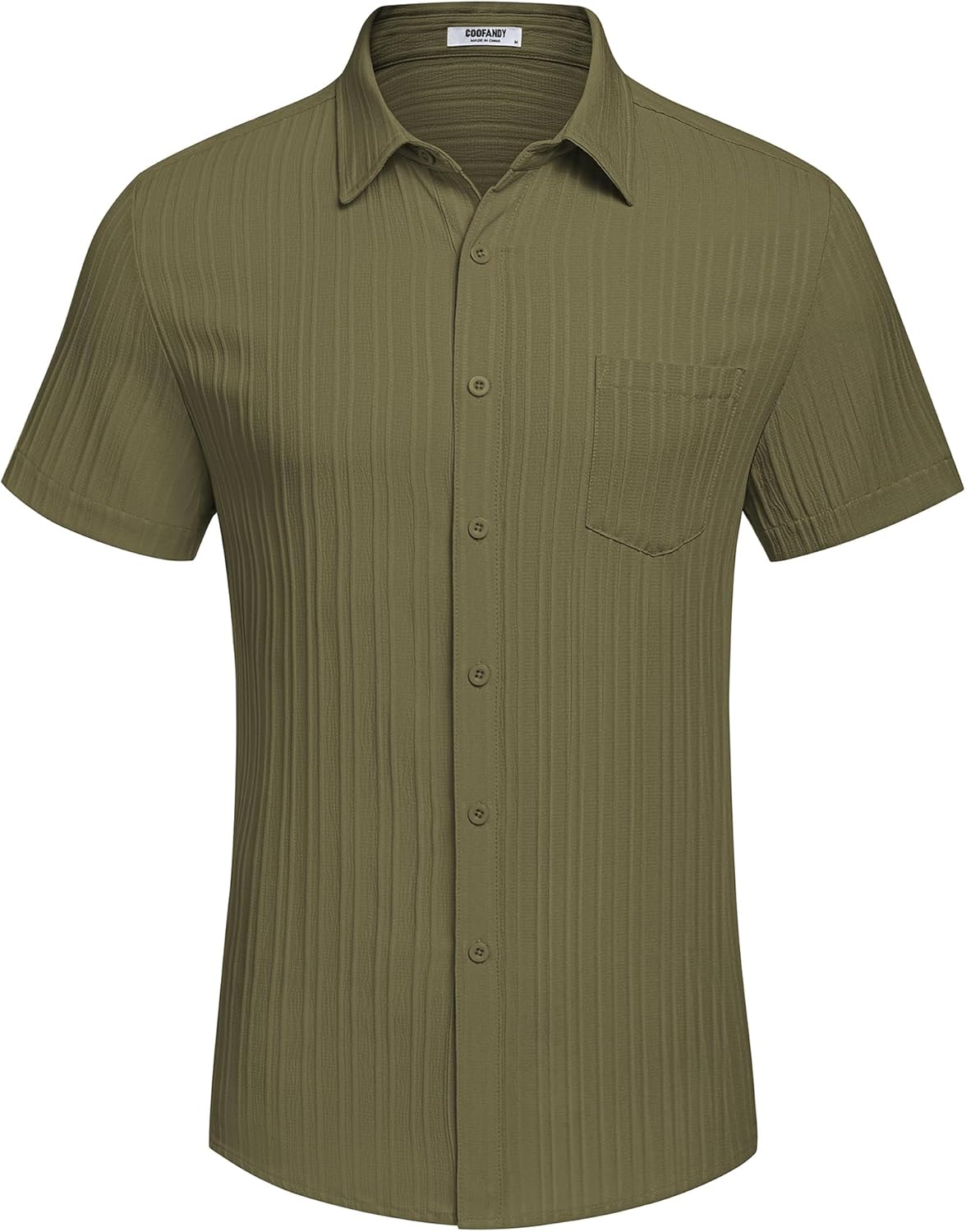 Thumbnail 3 de COOFANDY Men’s Short-Sleeve Button-Down Textured Summer Shirt with Pocket