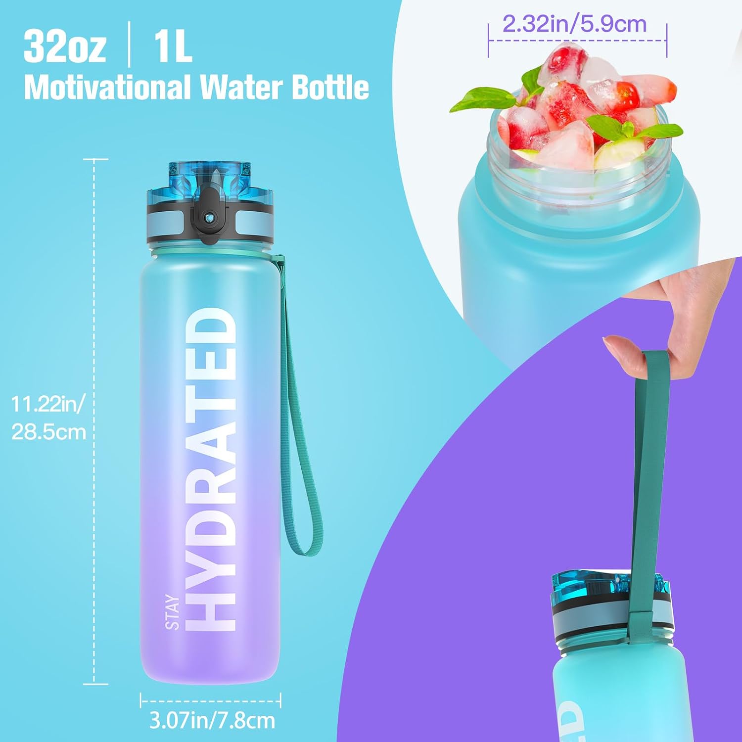 Detalle de Sahara Sailor 1L leakproof water bottle