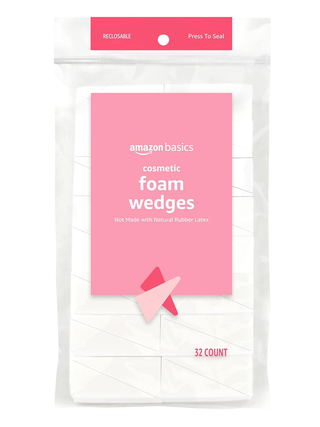 Thumbnail 1 de Amazon Basics Cosmetic Rectangular Foam Wedges (192 count, 6 packs) for Makeup Application & Blending
