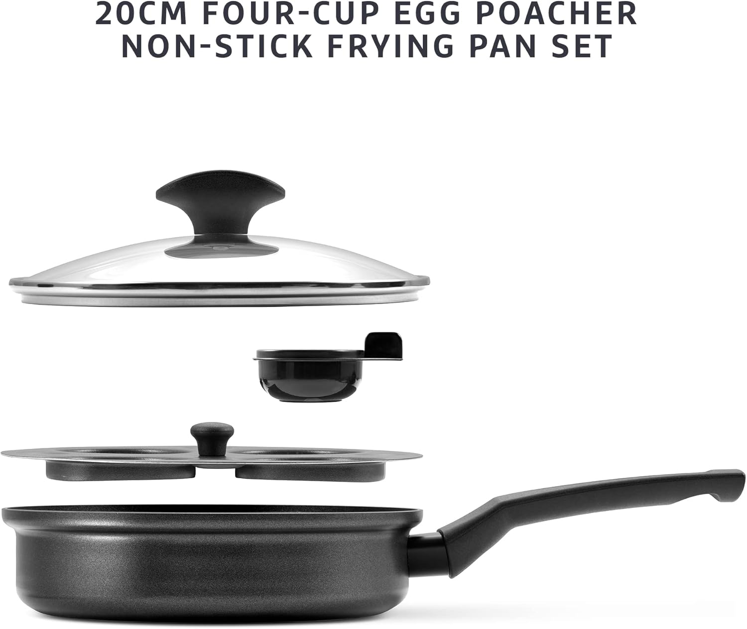 Thumbnail 1 de Prestige Egg Poacher Pan – 2 in 1 Poached Egg Maker with 4 Non‑Stick Cups & 20cm Induction Pan