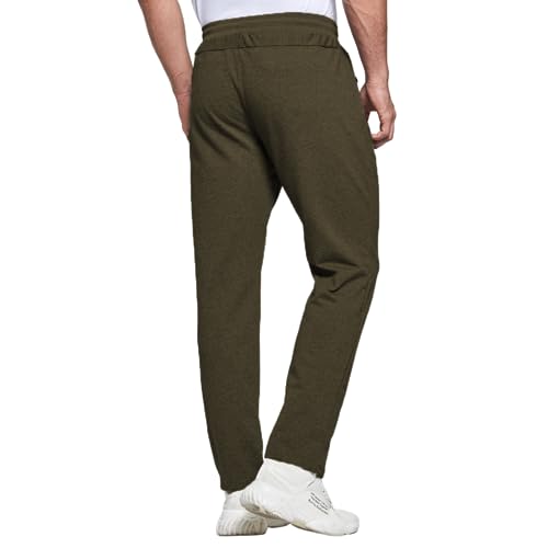 Detalle 2 de ZOXOZ pantalón de chándal para hombre, verde, holgado y recto, talla M