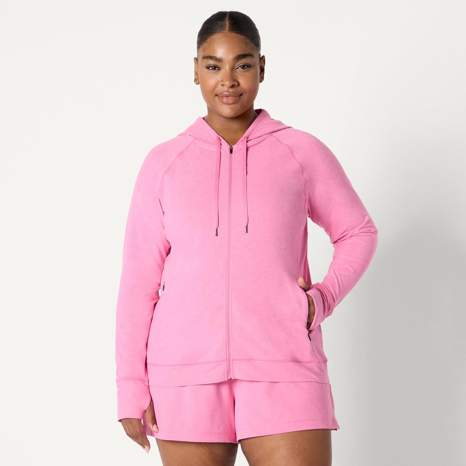 Detalle 2 de Amazon Essentials Women's Athletic Soft Performance Lightweight Zip Up Hoodie Jacket
