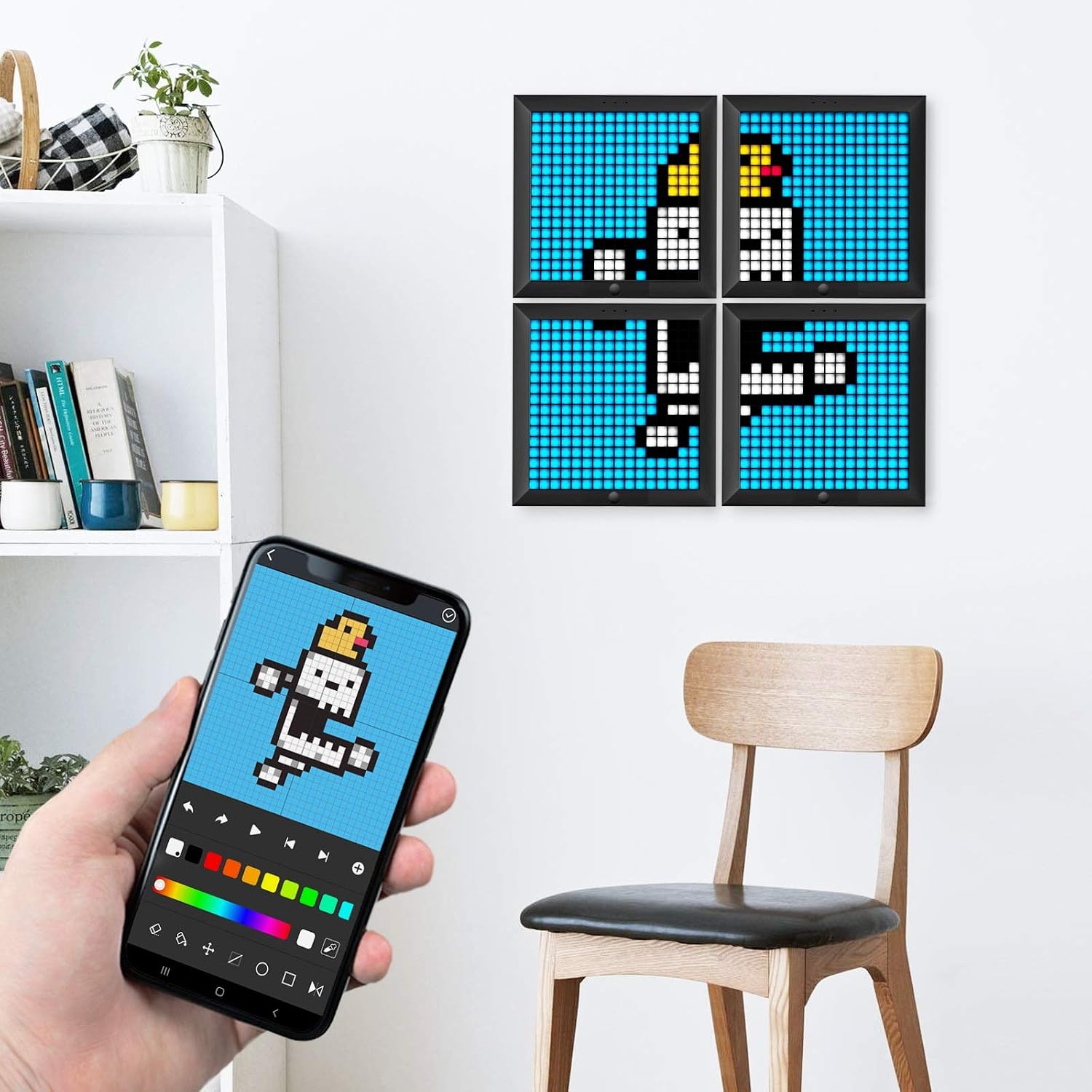 Thumbnail 5 de Divoom Pixoo Pixel Art Digital Picture Frame with 16x16 LED Display and App Control