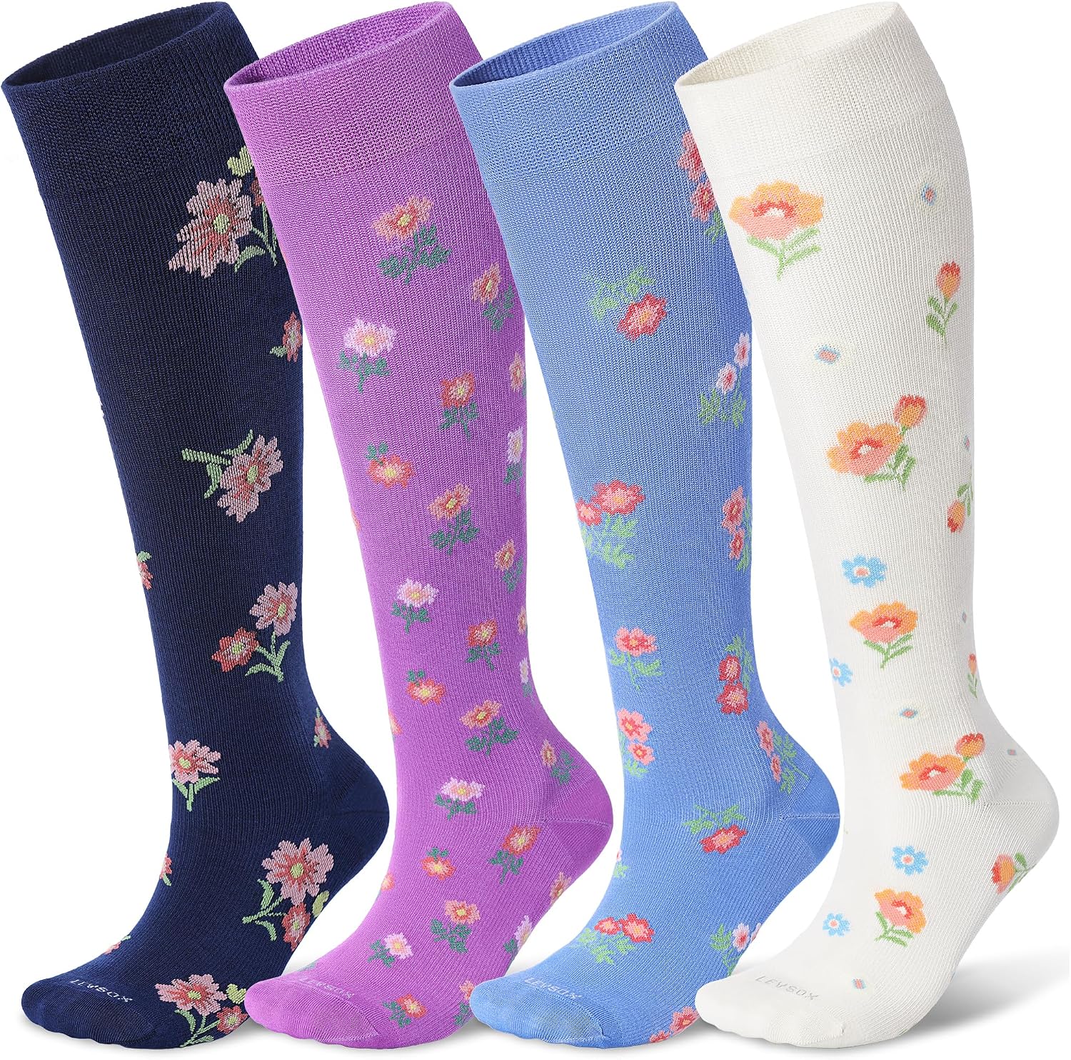 Detalle de LEVSOX Bamboo Visco Compression Socks for Pregnant Women, 20-30 mmHg Knee-High