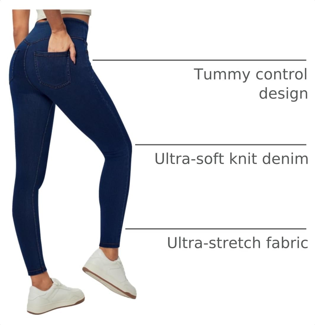 Detalle 2 de Heathyoga Stretchy Jeans High Waist Tummy Control