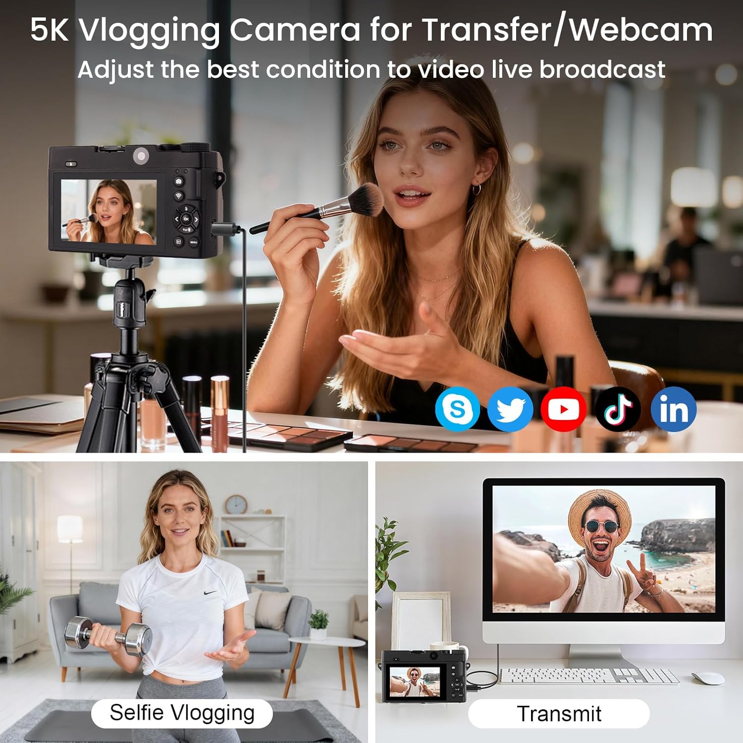 Thumbnail 6 de SOPPY 5K Digital Camera: 75MP, 5K UHD, 18x Zoom, and Dual Batteries – A Basic Photo/Video Companion for Kids and Beginners