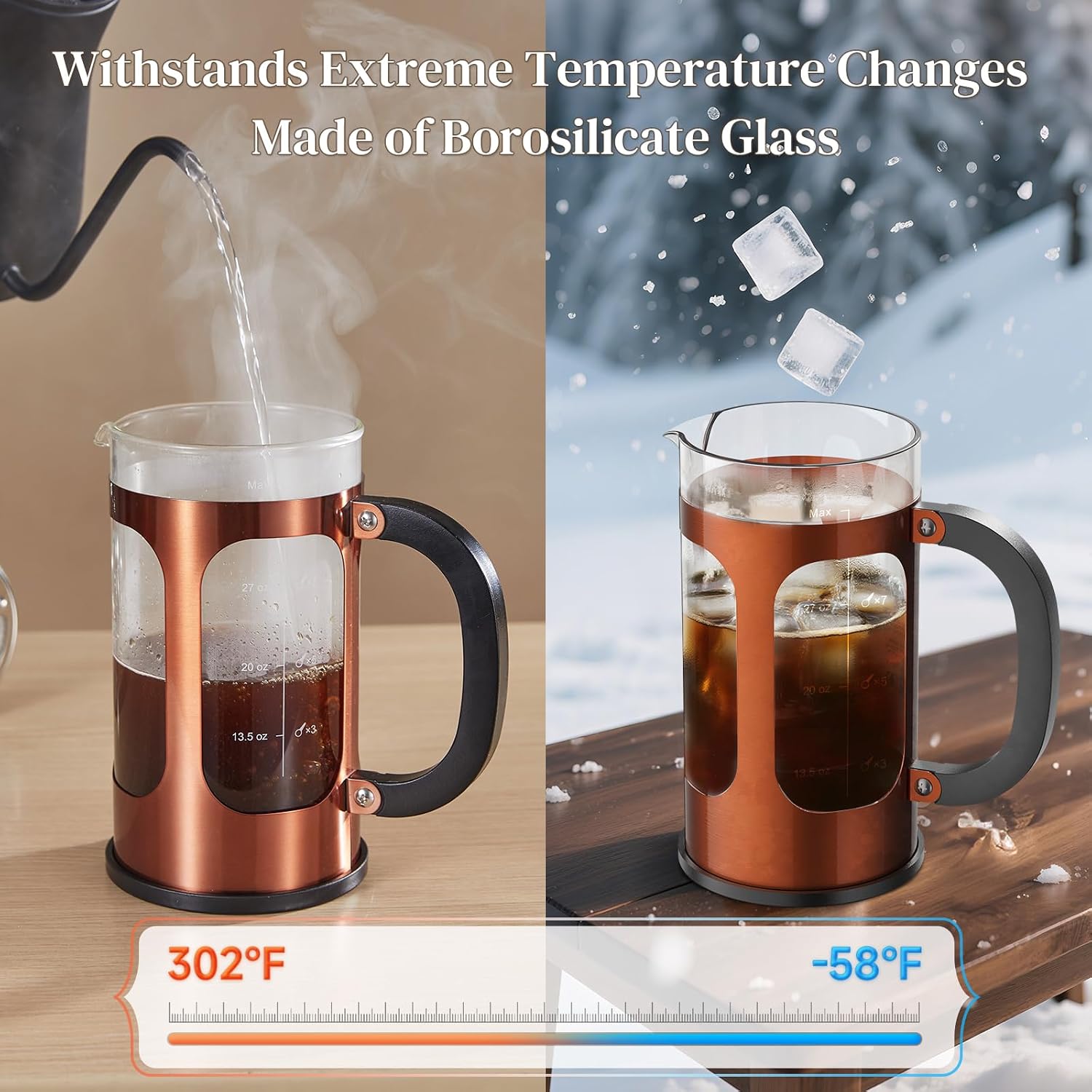 Thumbnail 4 de Veken French Press 34oz 1 L