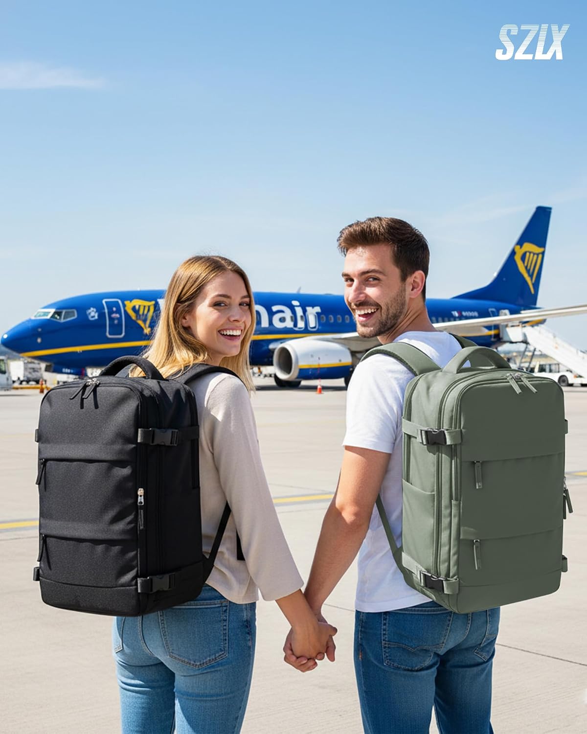 Thumbnail 1 de SZLX Vacuum Backpack Travel Bag with Pump — Ryanair Cabin Size 40x30x20