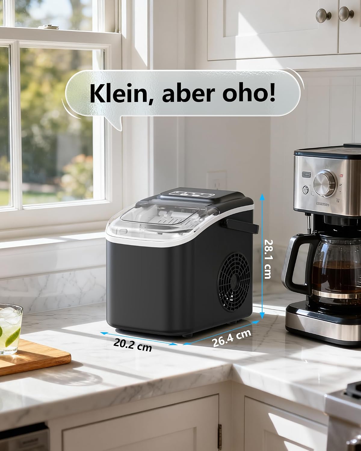 Thumbnail 4 de Eiswürfelmaschine Klein Ice Maker Machine – Tragbarer, kompakter Eiswürfelbereiter für Zuhause, Camping und Party