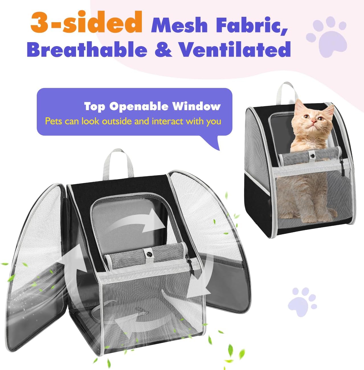 Detalle de Pawaboo Zaino trasportino per animali fino a 10 kg