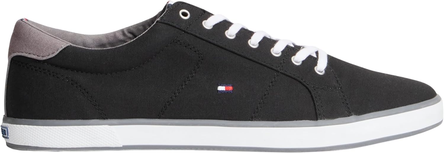 Detalle de Tommy Hilfiger Baskets Vulcanisées Homme – Élégance casual en toile légère