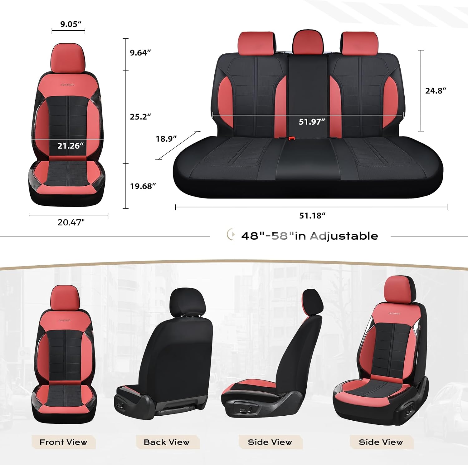 Thumbnail 6 de Coverado Car Seat Covers 3D Air Mesh