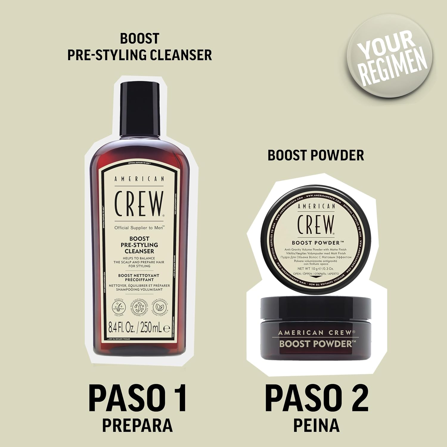 Detalle 2 de American Crew Boost Pre-Styling Cleanser 💇♂️ Voluminizador para hombres
