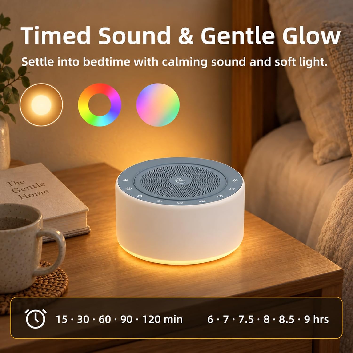 Thumbnail 6 de Kipcush White Noise Machine for Baby & Adults with 30 Soothing Sounds and 8-Color Night Light