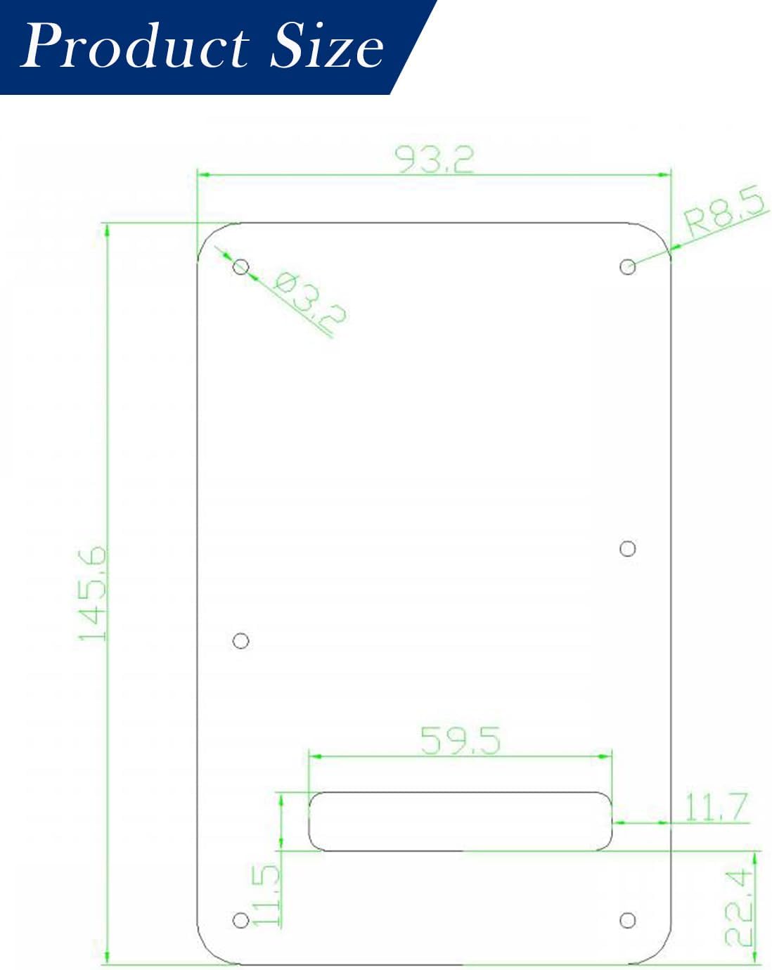 Detalle 2 de Guitar Tremolo Back Plate, PVC