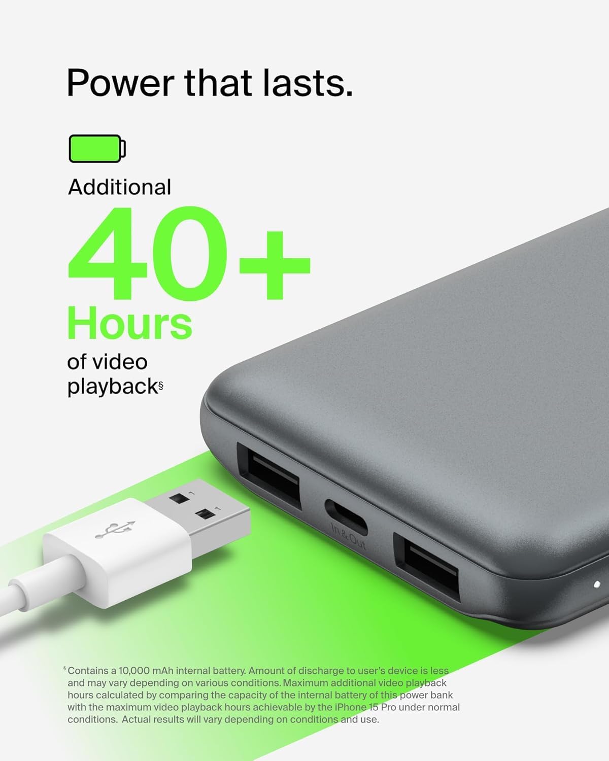 Thumbnail 2 de Belkin Batteria esterna BoostCharge 10000 mAh: 3 porte, ricarica PD 15 W