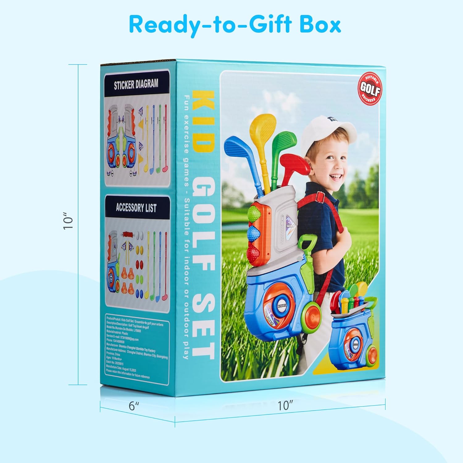 Thumbnail 6 de PJG Toddler Golf Set 4 Clubs 10 Balls