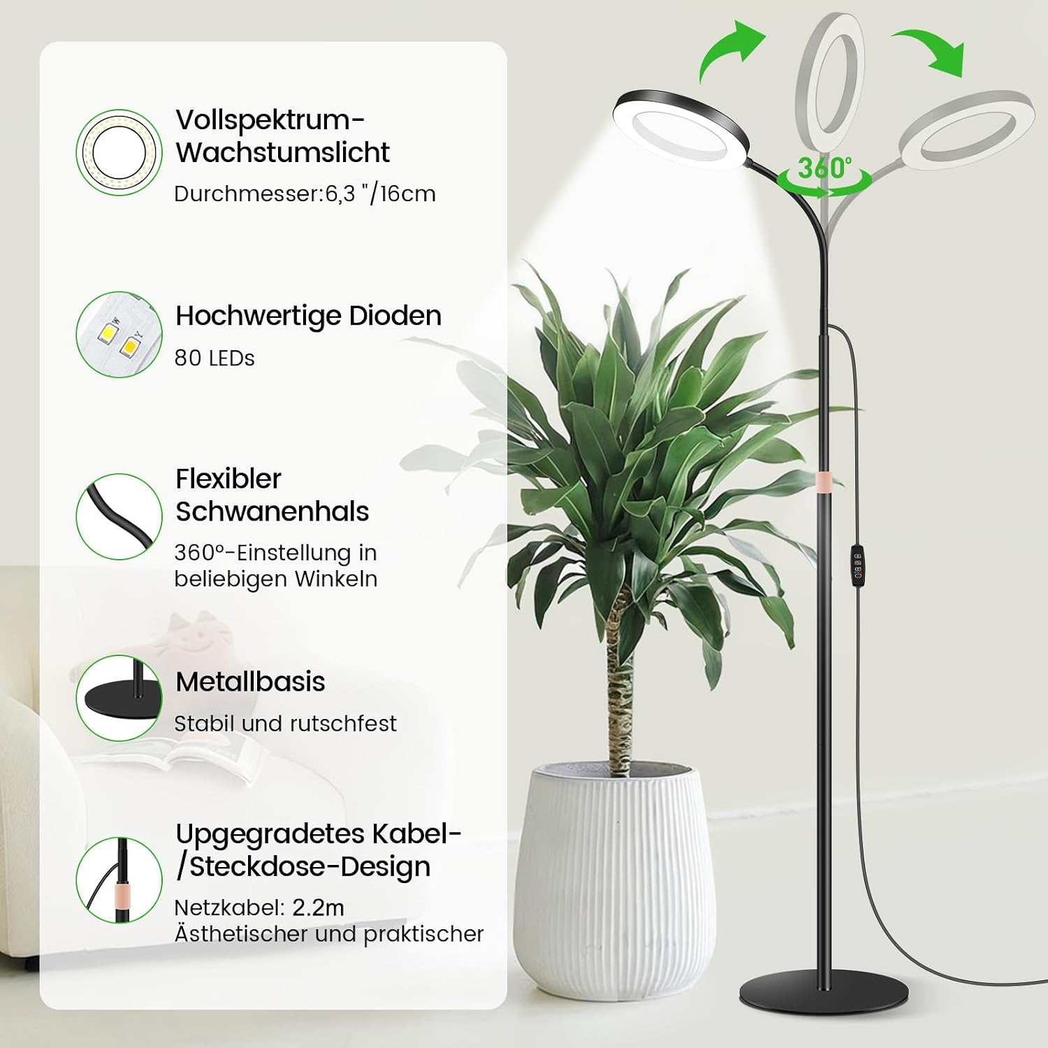 Thumbnail 4 de Dhapy Pflanzenlampe 80 LEDs 🌱