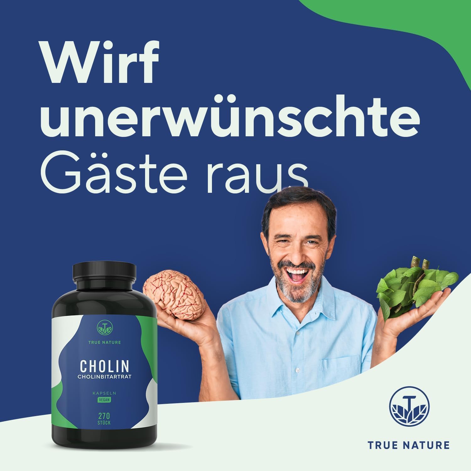 Thumbnail 1 de TRUE NATURE Cholin Kapseln 1125mg
