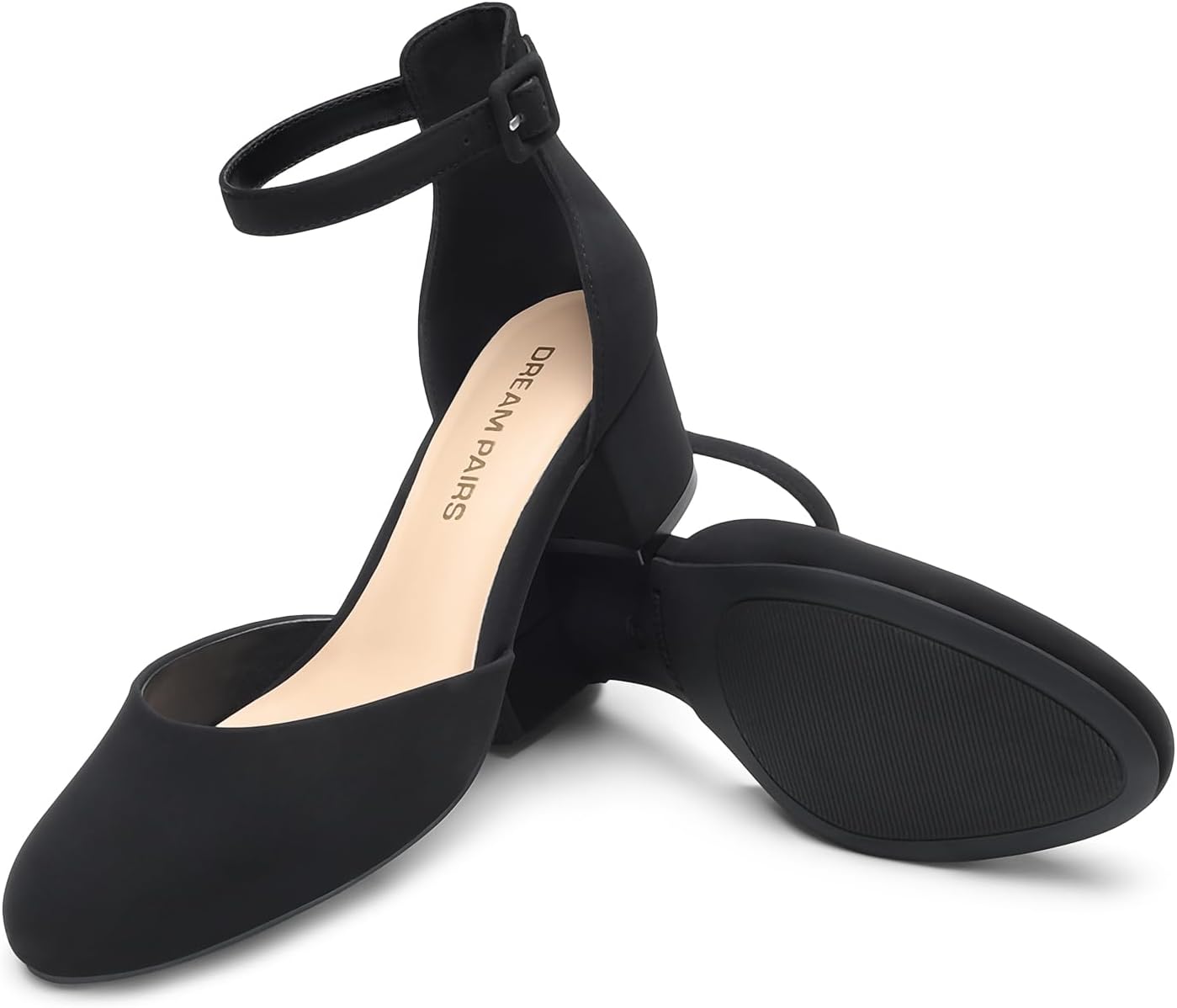 Detalle 2 de DREAM PAIRS Women's Closed Round Toe Low Block Heels 👠