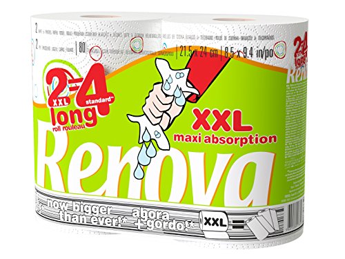 Detalle 2 de Renova Rollo de Cocina Doble Decorado – Pack de 24 rollos (12 x 2) | XXL, Maxiabsorbentes