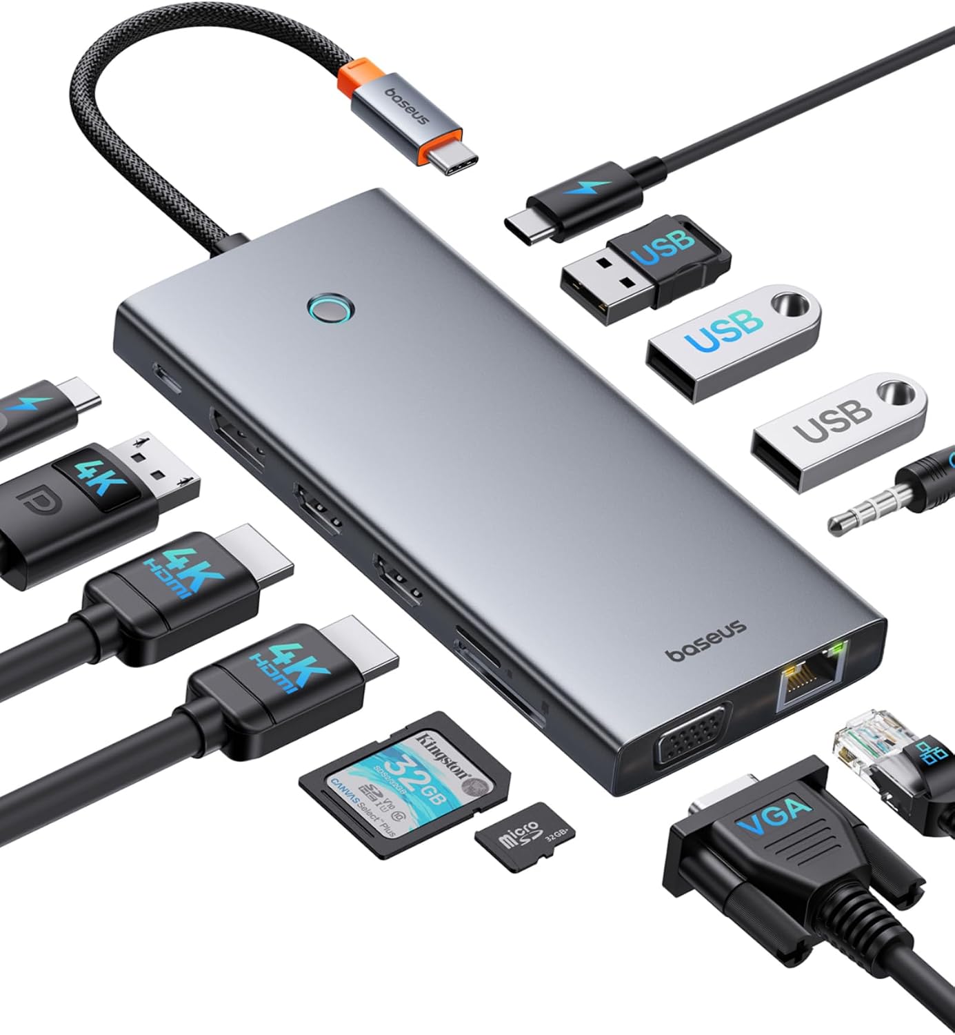 Detalle de Baseus 13‑in‑1 USB C Docking Station