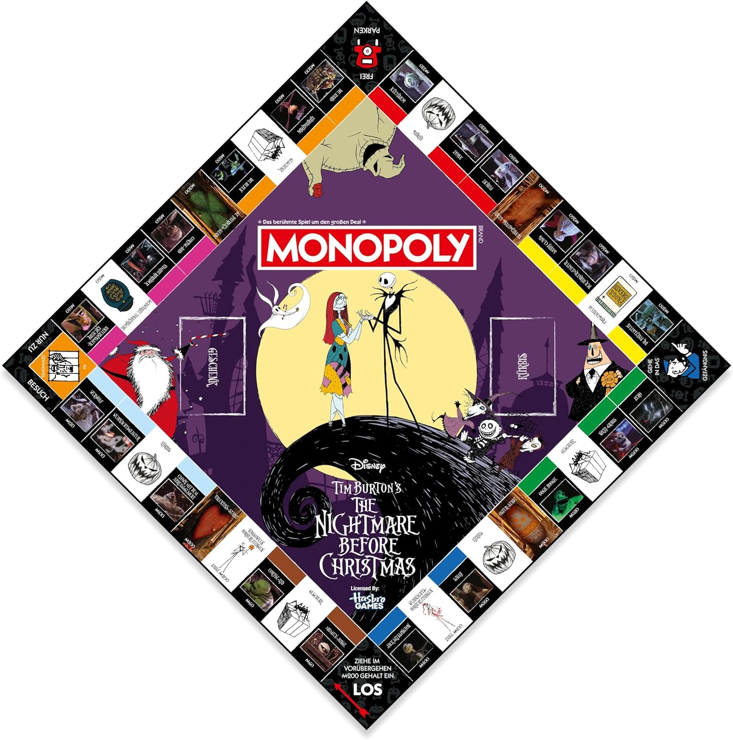Detalle de Winning Moves Monopoly Nightmare Before X‑Mas Edition