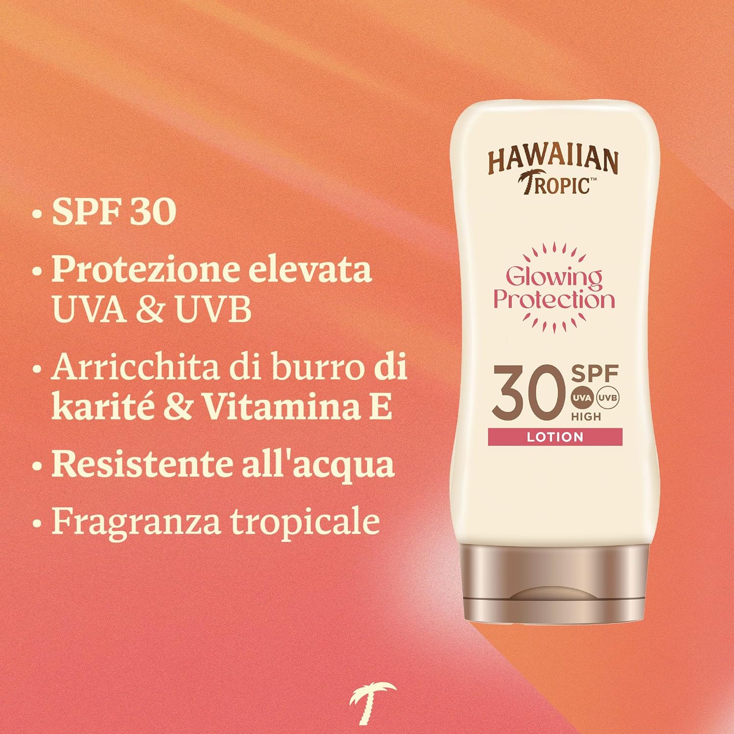 Detalle 2 de Hawaiian Tropic Glowing Protection Lozione Solare SPF30
