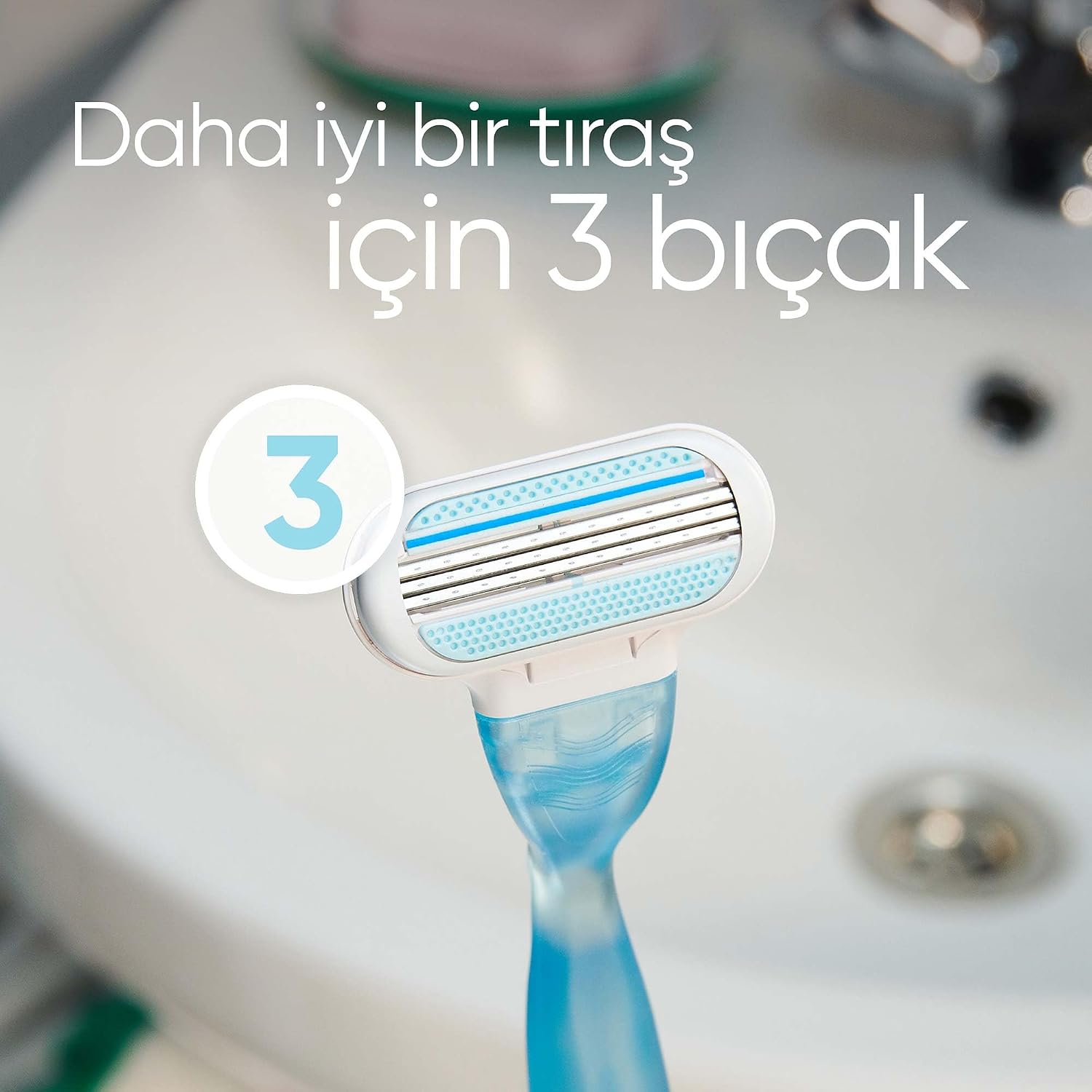 Detalle 2 de Gillette Venus Smooth rakhyvel för kvinnor med 3 blad och 5 påfyllningar