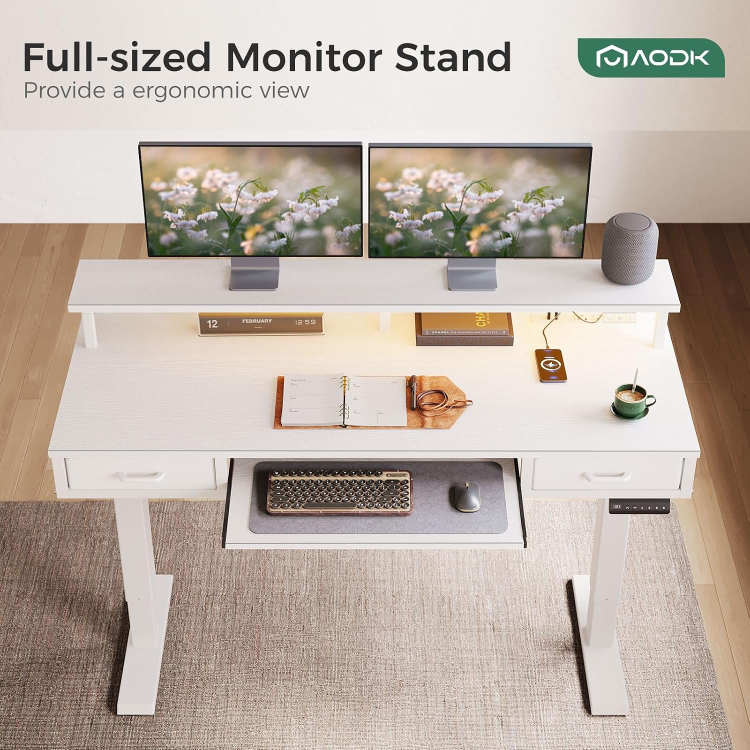 Thumbnail 4 de AODK Electric Standing Desk, 55-Inch