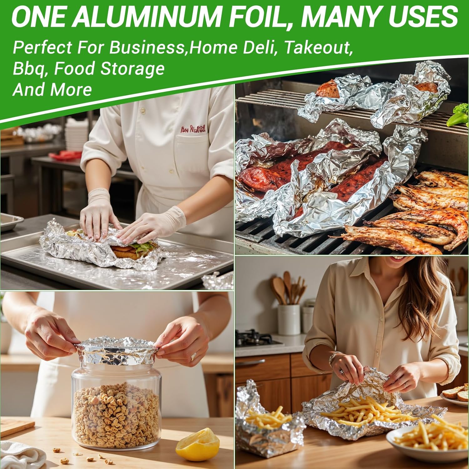 Detalle 2 de Aluminum Foil Sheets, 400 Count, 12" x 10.5" Pre-Cut Pop-Up Dispenser