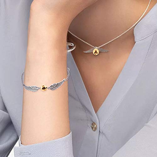 Thumbnail 6 de BabyCareV – Ensemble 4 pièces collier & bracelet reliques de la mort, vif d’or et retourneur de temps – collier pour fans et cadeaux