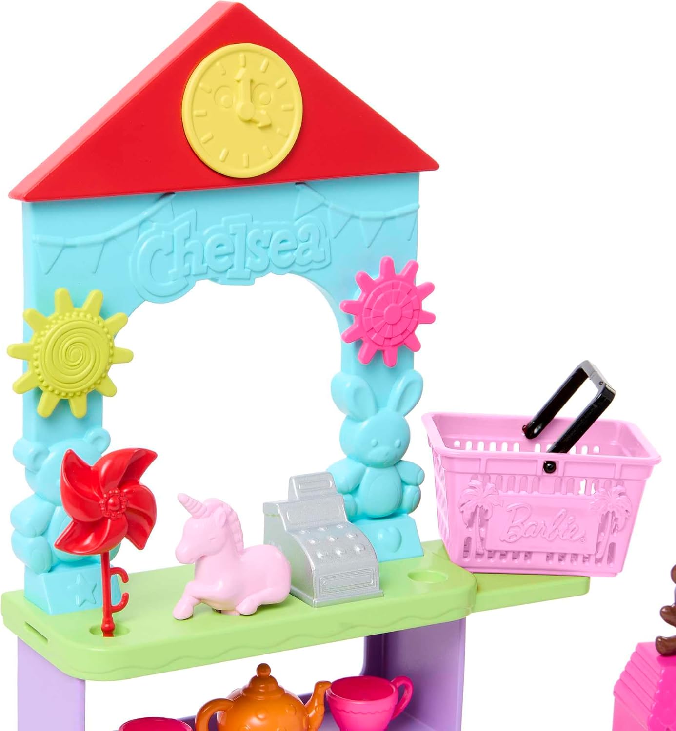 Thumbnail 2 de Coffret Barbie Chelsea Can Be… HNY59 avec petite poupée blonde, comptoir, présentoir et 15 accessoires