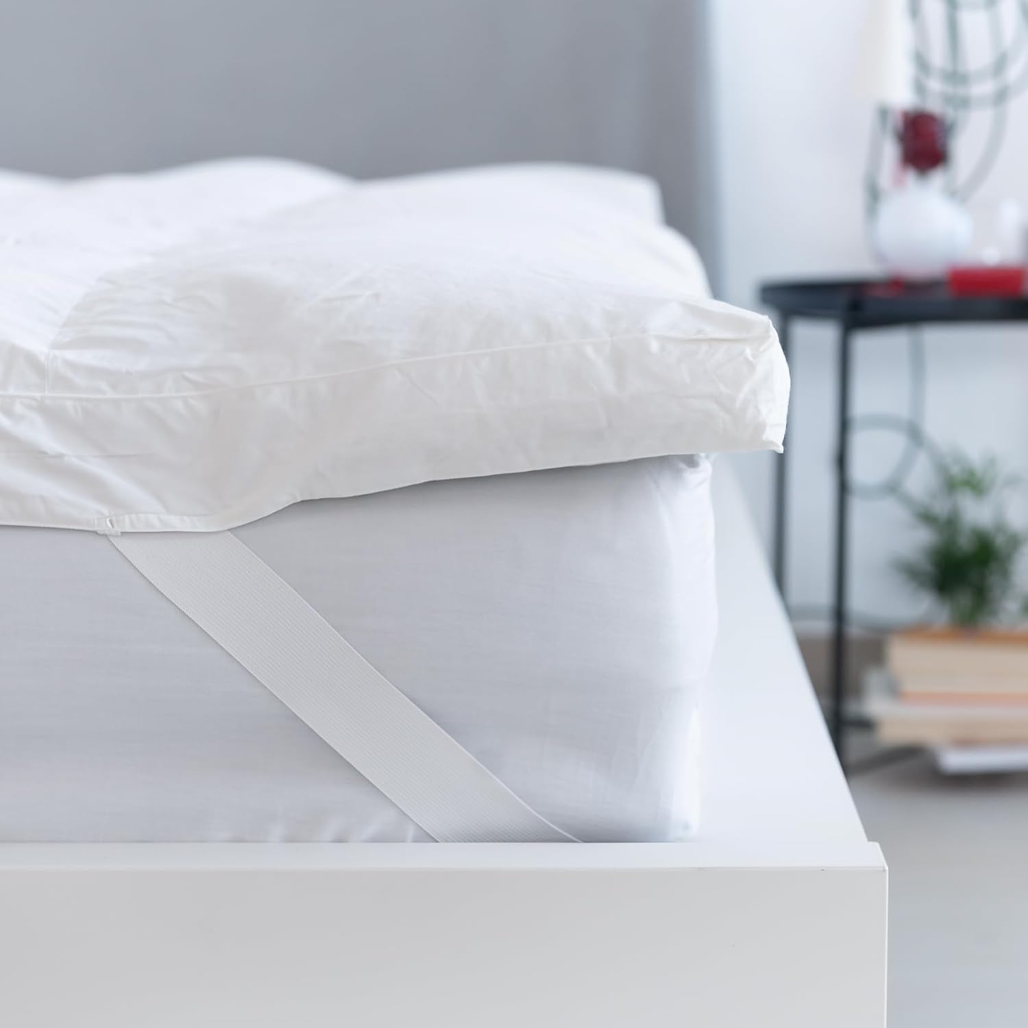 Detalle de Zenoni & Colombi Topper Coprimaterasso Matrimoniale in 100% Piuma d’Oca, Made in Italy – 160x200 cm