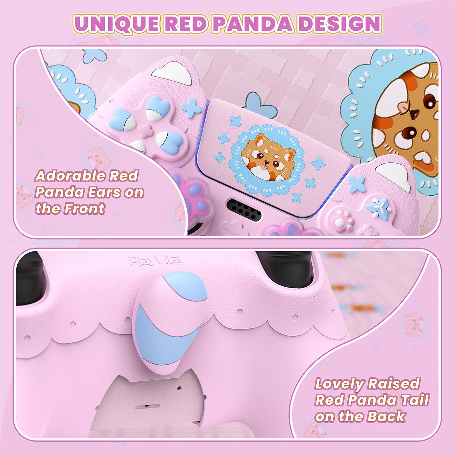 Thumbnail 5 de PlayVital Cute Spring Lesser Panda PS5 Cover