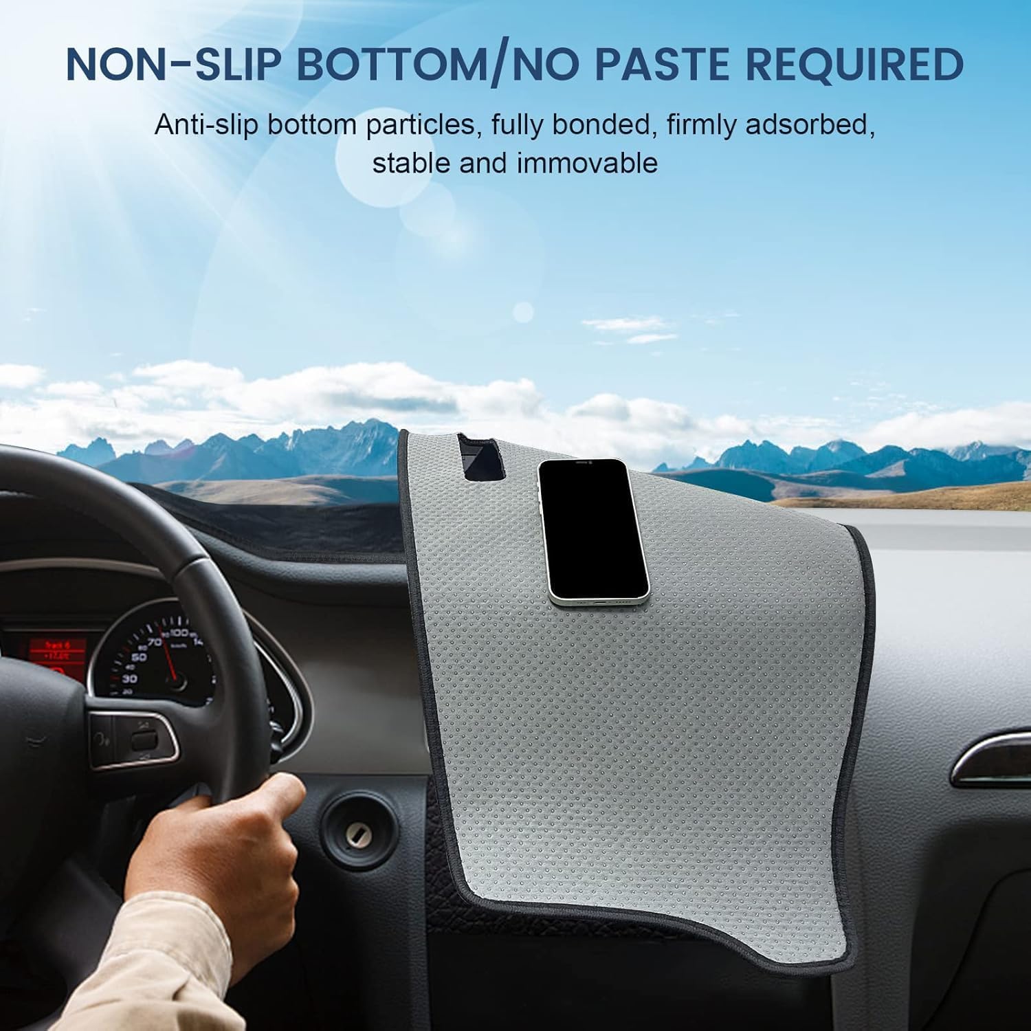 Thumbnail 5 de Rilsen Dash Cover for 2013-2020 Ford Fusion — Flannel Nonslip Dashboard Mat
