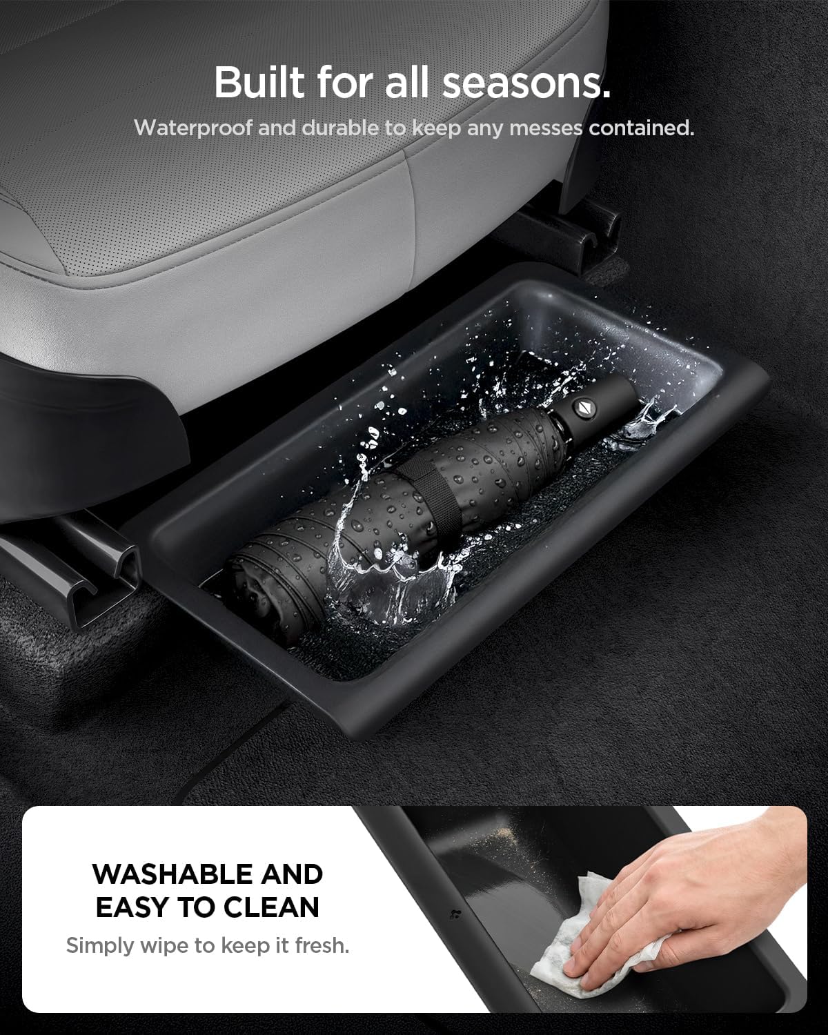 Thumbnail 6 de Spigen Tesla Model Y Juniper – Bac de rangement sous siège (Standard/Premium/Performance 2025-2026)