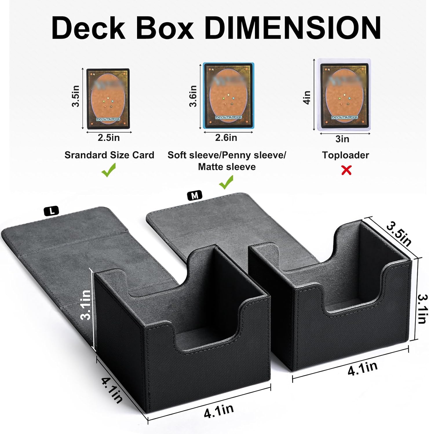 Detalle de ZLCA Card Deck Box Holds 120+ Cards ๐ด