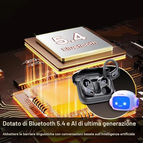 Thumbnail 5 de STECEi AI Cuffie Traduzione 3 in 1: traduzione in tempo reale, ascolto e chiamate con Bluetooth 5.4