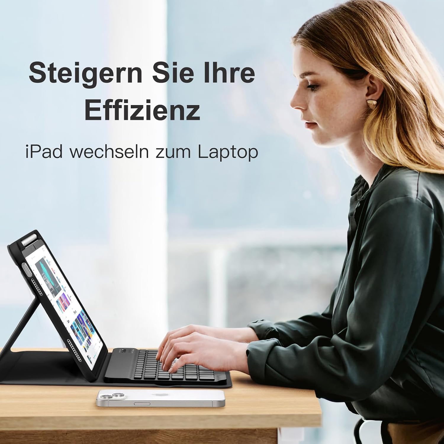 Thumbnail 6 de Vobafe Hülle mit Tastatur für iPad A16 (11/10.9) – abnehmbare magnetische Keyboard-Schutzhülle mit beleuchteten Tasten