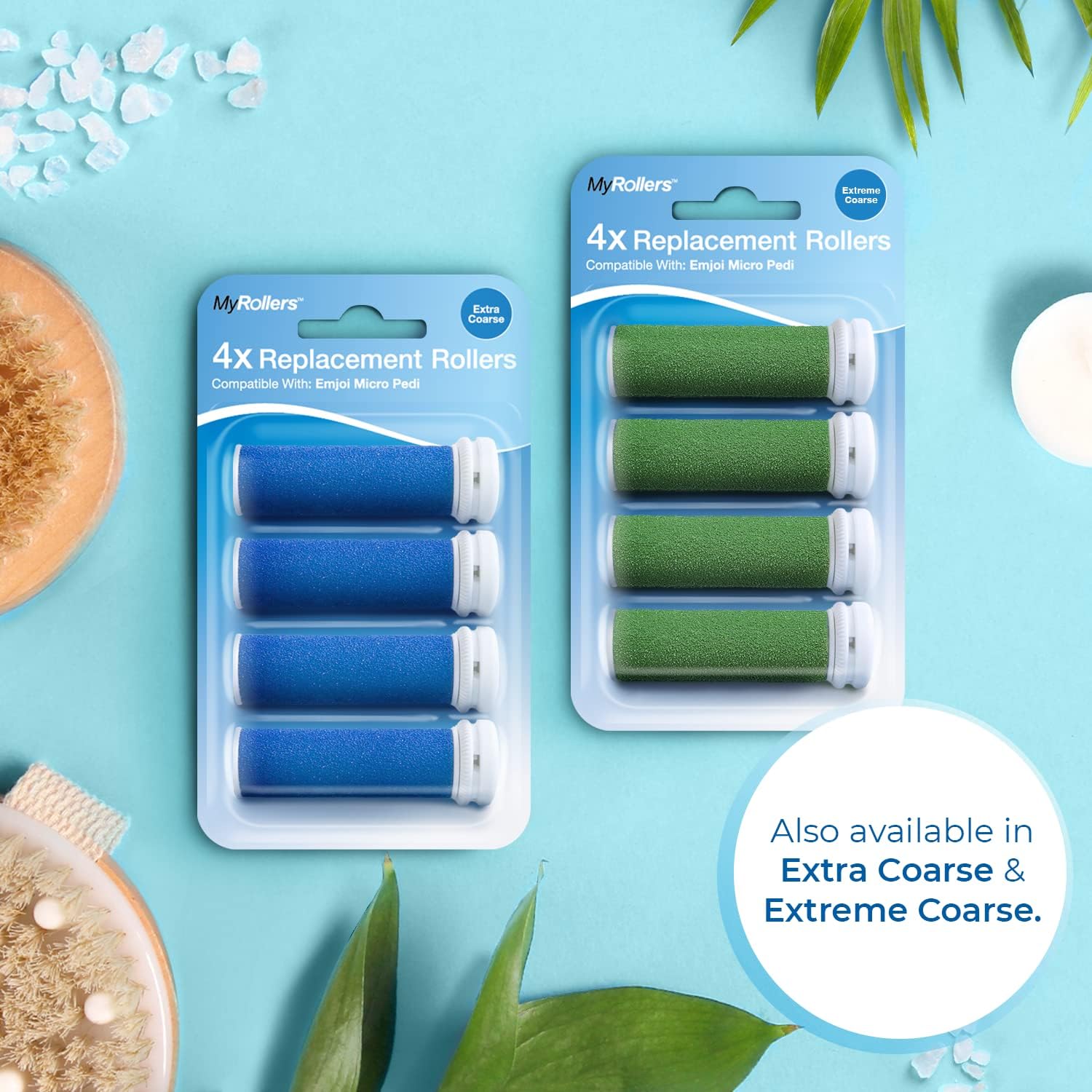 Detalle de 4 x Super Coarse Micro Mineral Replacement Rollers for Emjoi Micro-Pedi (Full Set)