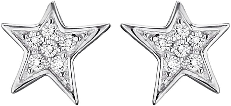 Detalle de Engelsrufer Damen-Ohrstecker 925 Silber rhodiniert Stern Zirkonia weiß
